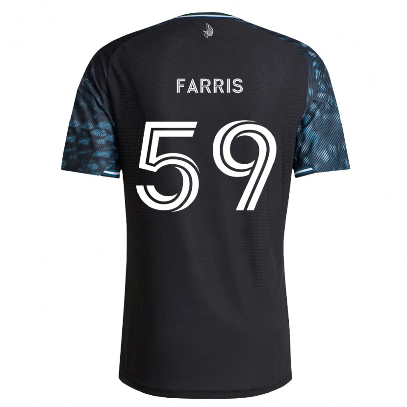 Danxen Mujer Camiseta John Farris #59 Negro Blanco 1ª Equipación 2026/27 La Camisa