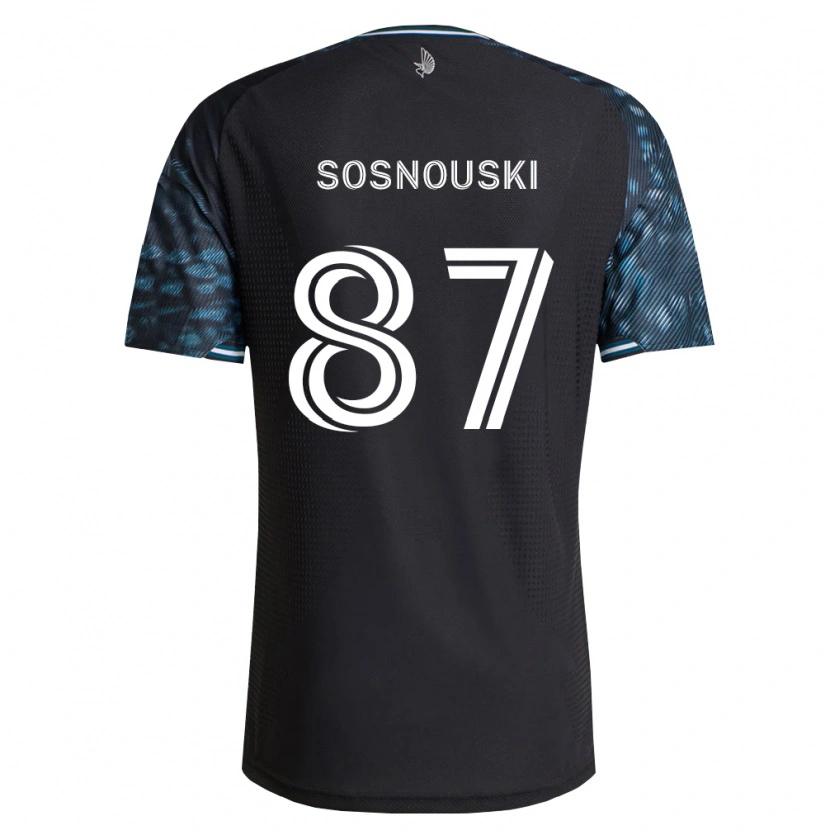 Danxen Mujer Camiseta Justin Sosnouski #87 Negro Blanco 1ª Equipación 2026/27 La Camisa