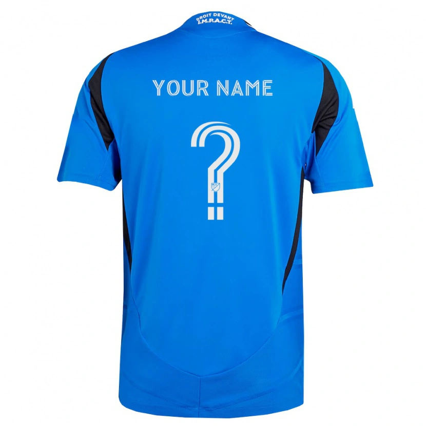 Danxen Mujer Camiseta Su Nombre #0 Azul Blanco Negro 1ª Equipación 2026/27 La Camisa