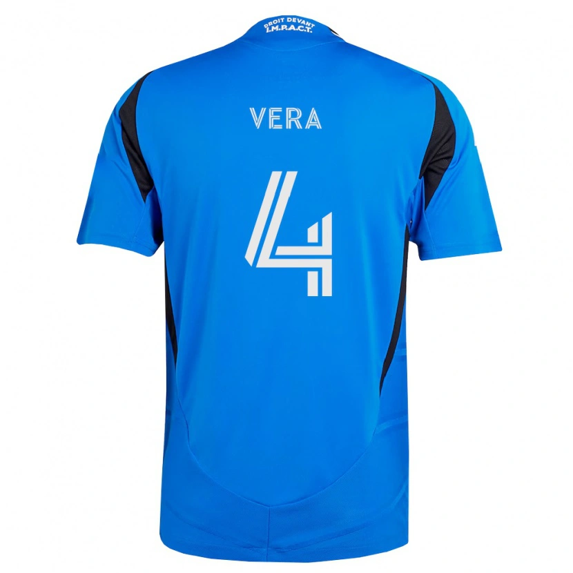 Danxen Mujer Camiseta Brayan Vera #4 Azul Blanco Negro 1ª Equipación 2026/27 La Camisa