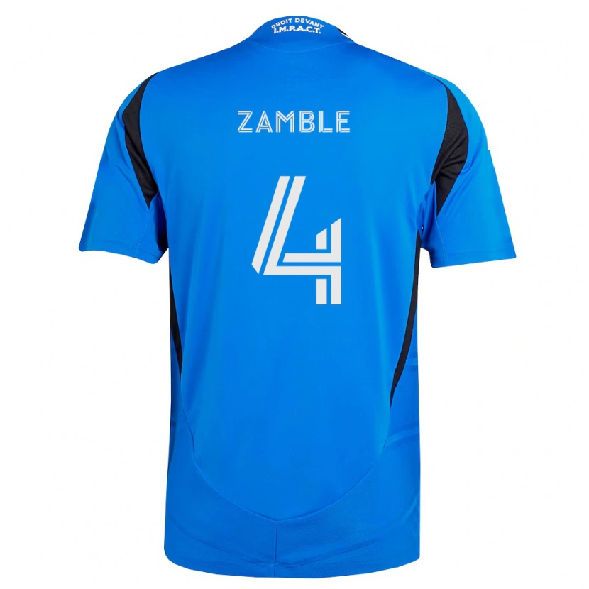 Danxen Mujer Camiseta Ulrich Zamble #4 Azul Blanco Negro 1ª Equipación 2026/27 La Camisa