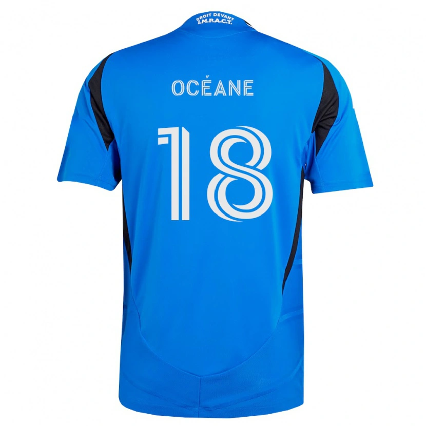 Danxen Mujer Camiseta Blouin Océane #18 Azul Blanco Negro 1ª Equipación 2026/27 La Camisa