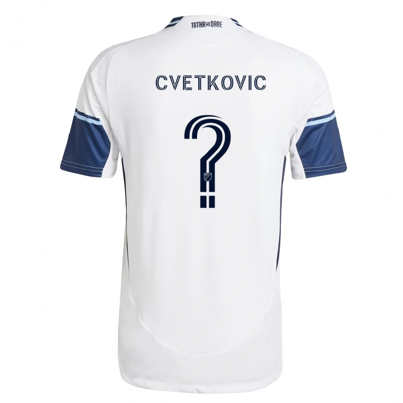 Danxen Mujer Camiseta Aleksa Cvetkovic #0 Blanco Azul Real 1ª Equipación 2026/27 La Camisa