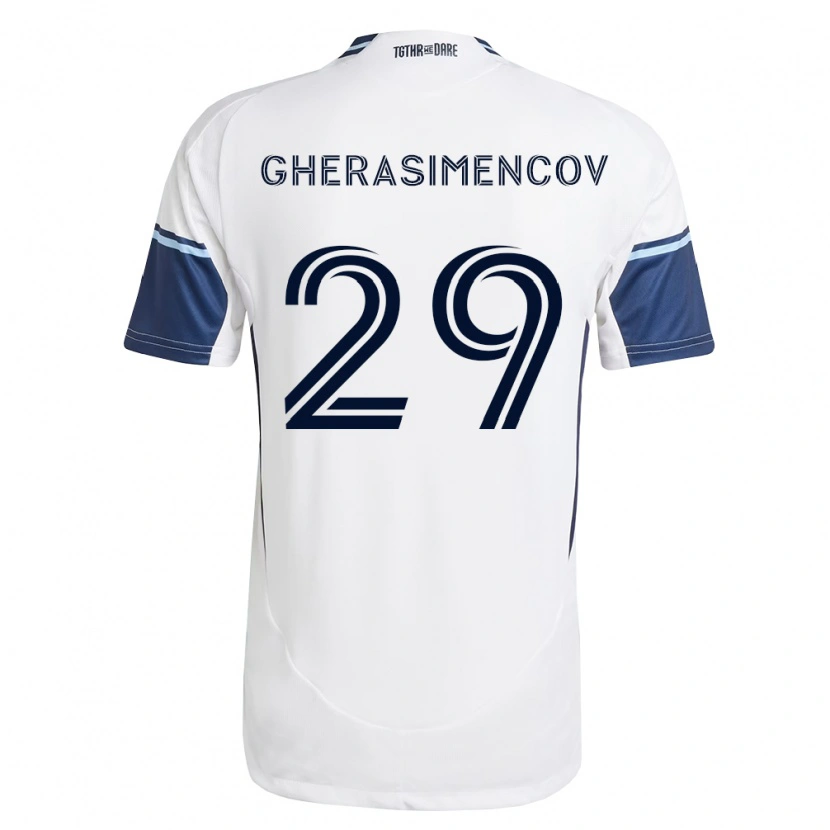 Danxen Mujer Camiseta Mihail Gherasimencov #29 Blanco Azul Real 1ª Equipación 2026/27 La Camisa