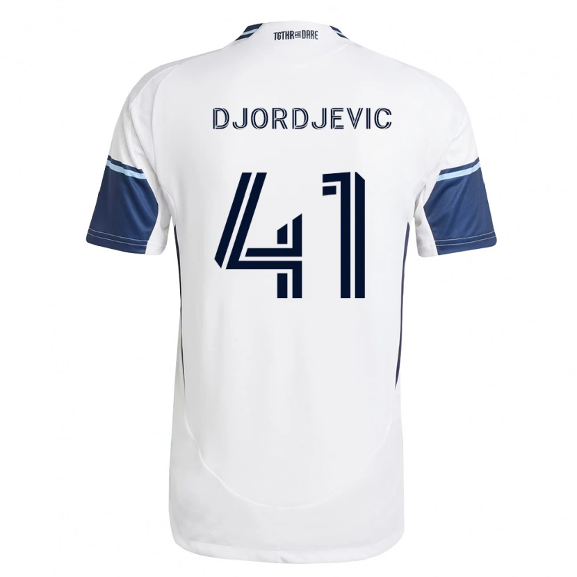 Danxen Mujer Camiseta Nikola Djordjevic #41 Blanco Azul Real 1ª Equipación 2026/27 La Camisa