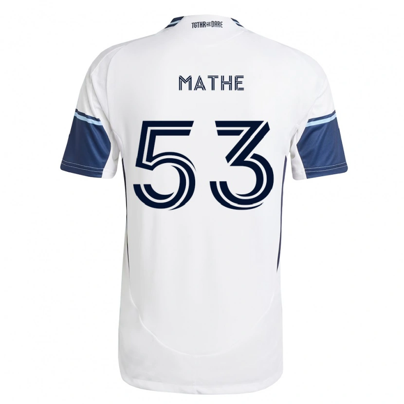 Danxen Mujer Camiseta Immanuel Mathe #53 Blanco Azul Real 1ª Equipación 2026/27 La Camisa
