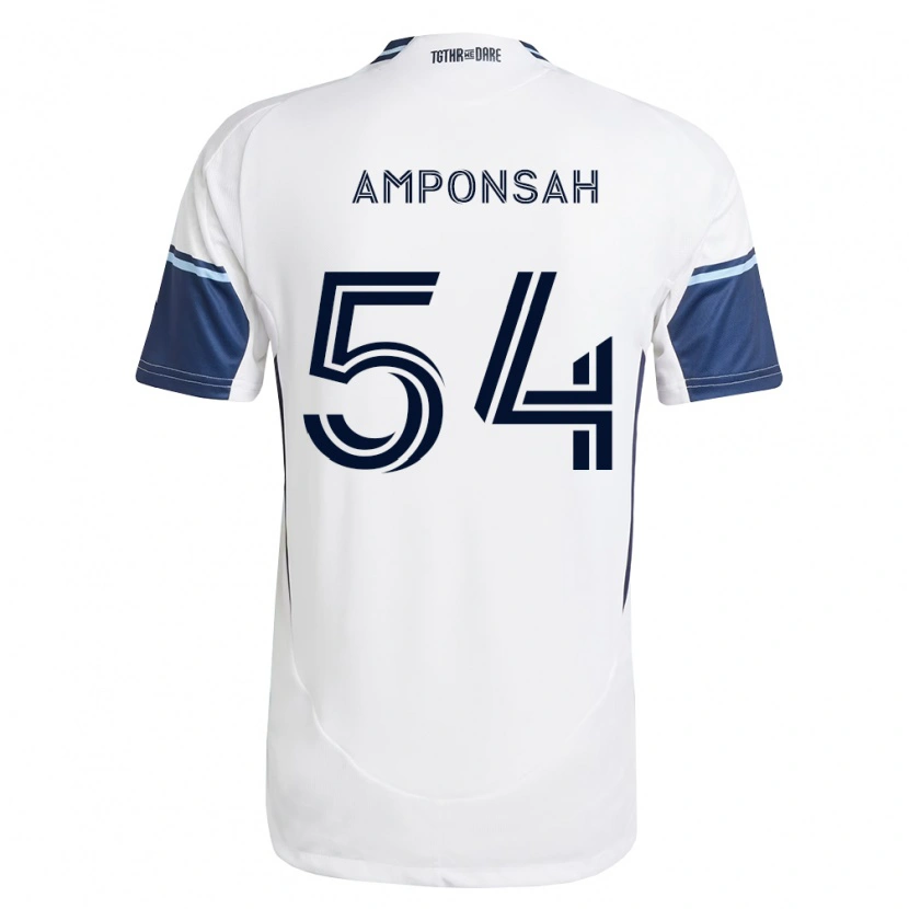 Danxen Mujer Camiseta Prince Amponsah #54 Blanco Azul Real 1ª Equipación 2026/27 La Camisa