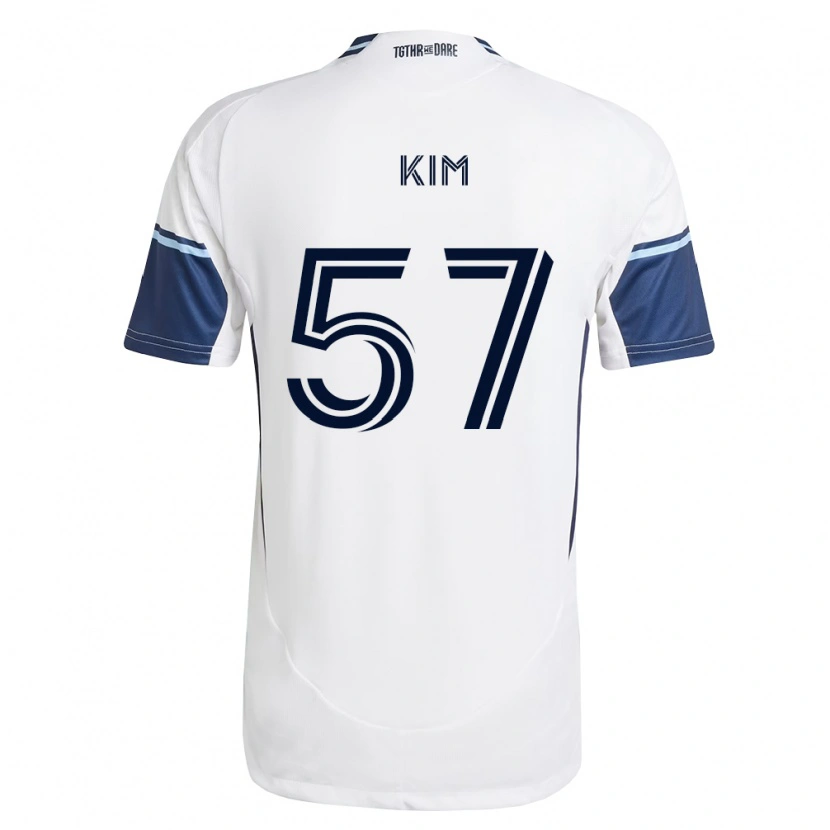 Danxen Mujer Camiseta Jayden Kim #57 Blanco Azul Real 1ª Equipación 2026/27 La Camisa