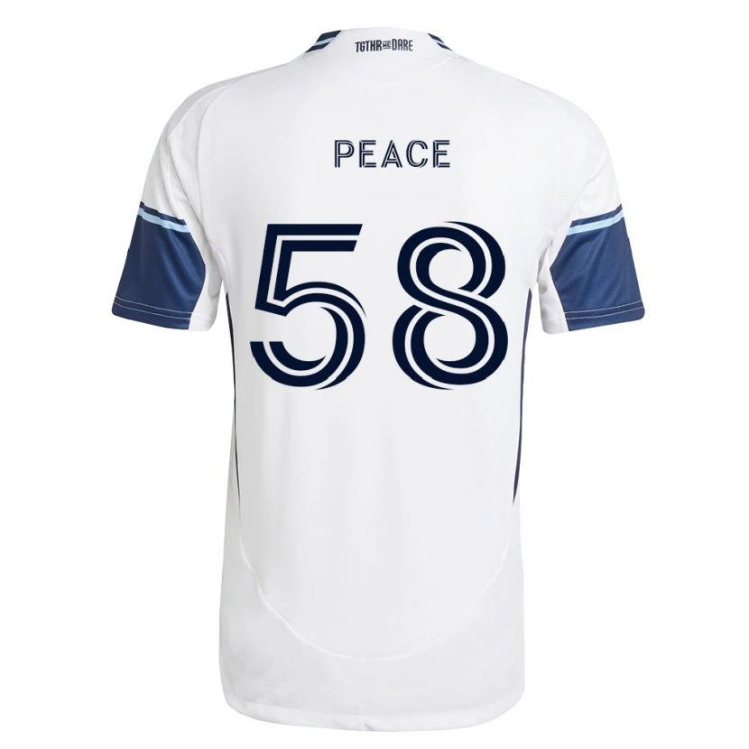 Danxen Mujer Camiseta Jesse Peace #58 Blanco Azul Real 1ª Equipación 2026/27 La Camisa
