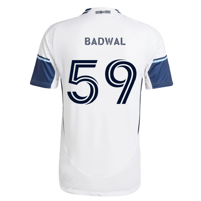 Danxen Mujer Camiseta Jeevan Badwal #59 Blanco Azul Real 1ª Equipación 2026/27 La Camisa