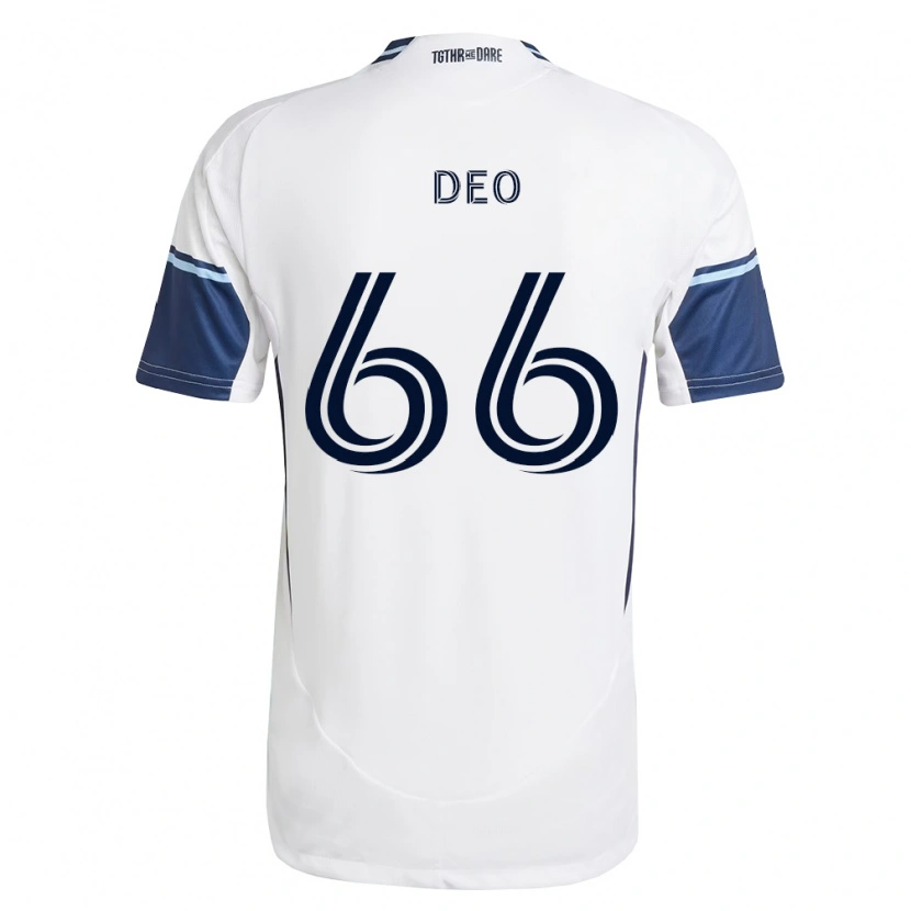 Danxen Mujer Camiseta Sahil Deo #66 Blanco Azul Real 1ª Equipación 2026/27 La Camisa