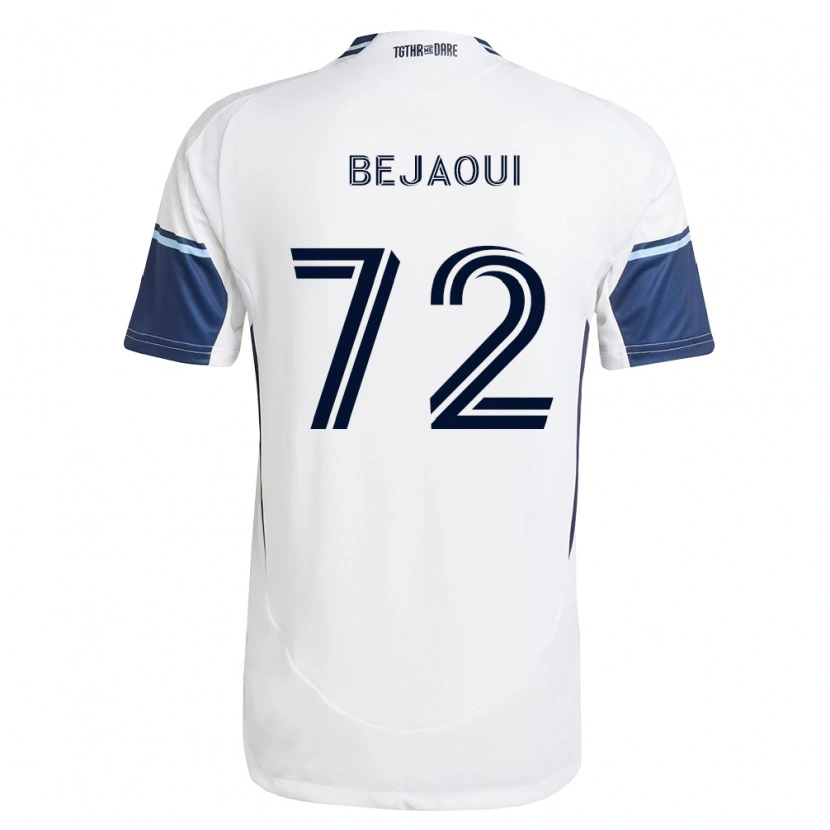 Danxen Mujer Camiseta Aiden Bejaoui #72 Blanco Azul Real 1ª Equipación 2026/27 La Camisa