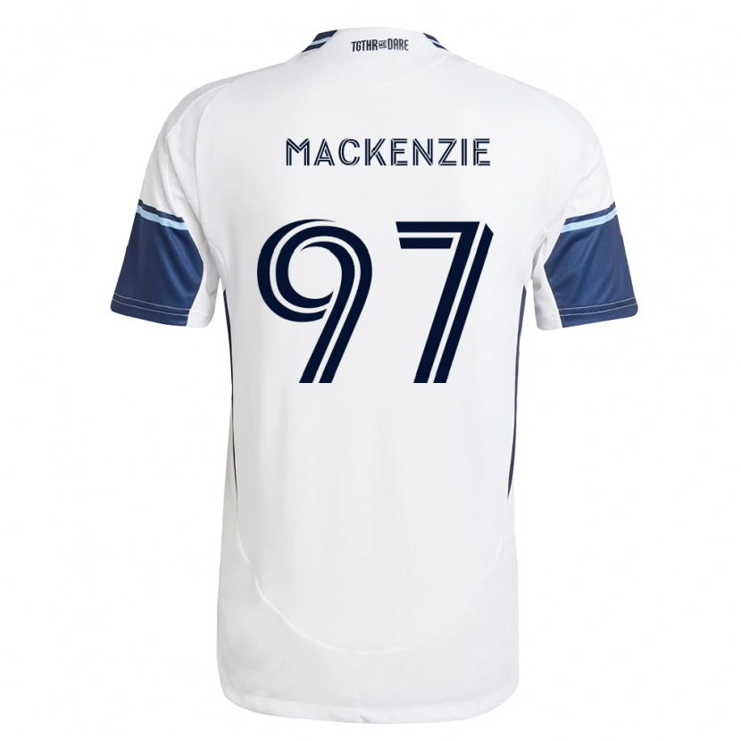 Danxen Mujer Camiseta Liam Mackenzie #97 Blanco Azul Real 1ª Equipación 2026/27 La Camisa