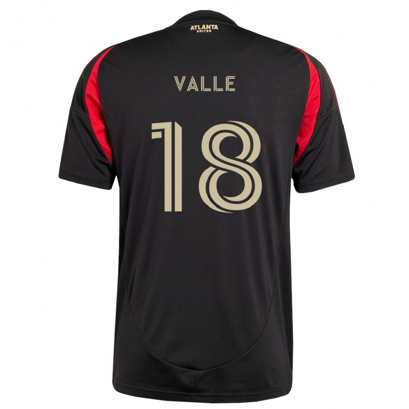 Danxen Mujer Camiseta Daniel Valle #18 Negro Rojo 1ª Equipación 2026/27 La Camisa