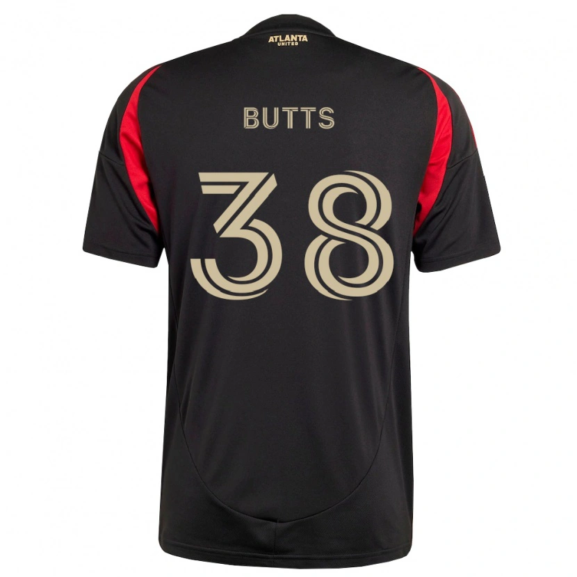Danxen Mujer Camiseta Liam Butts #38 Negro Rojo 1ª Equipación 2026/27 La Camisa