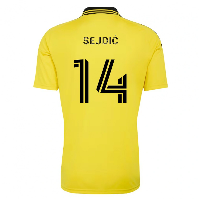 Danxen Mujer Camiseta Amar Sejdić #14 Amarillo Negro 1ª Equipación 2026/27 La Camisa