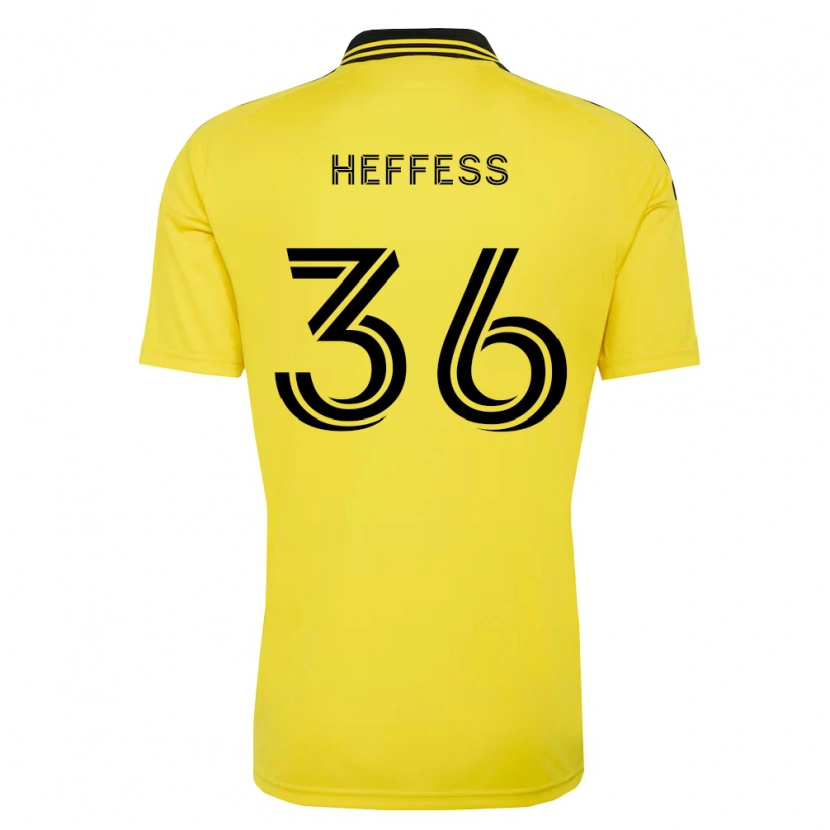 Danxen Mujer Camiseta Isaac Heffess #36 Amarillo Negro 1ª Equipación 2026/27 La Camisa
