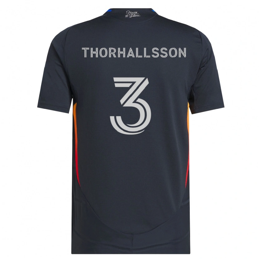 Danxen Mujer Camiseta Dagur Dan Thórhallsson #3 Gris Oscuro Rojo 1ª Equipación 2026/27 La Camisa
