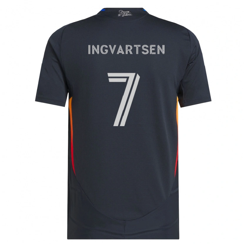 Danxen Mujer Camiseta Marcus Ingvartsen #7 Gris Oscuro Rojo 1ª Equipación 2026/27 La Camisa