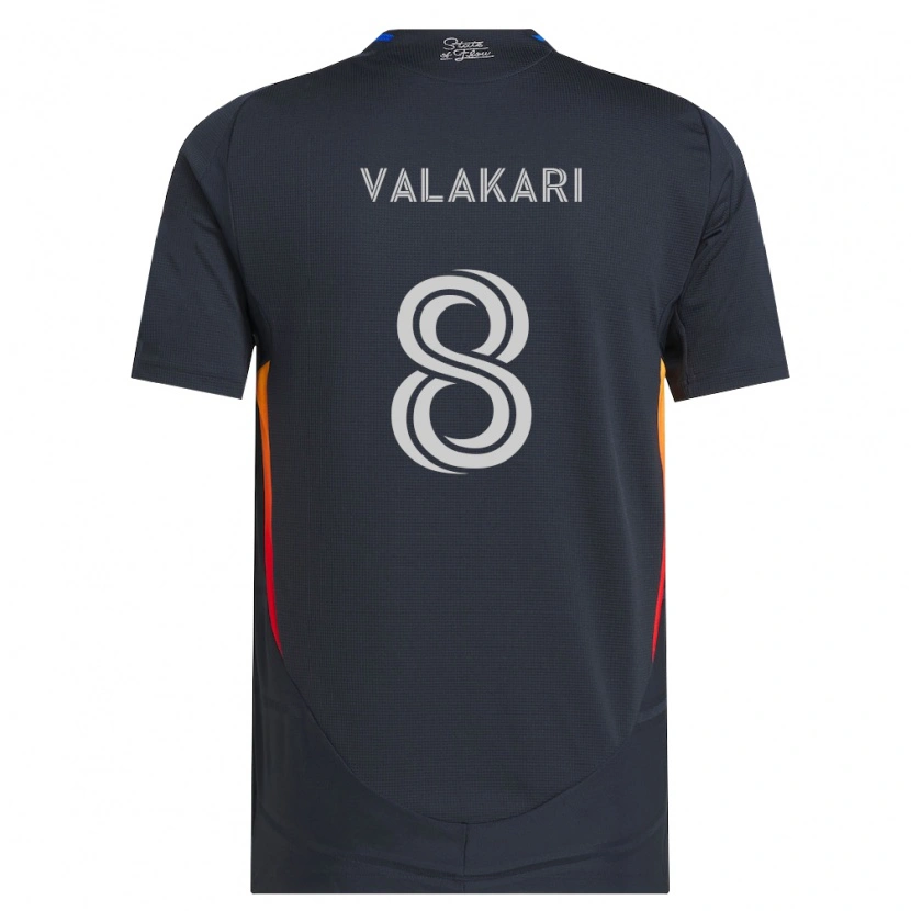 Danxen Mujer Camiseta Onni Valakari #8 Gris Oscuro Rojo 1ª Equipación 2026/27 La Camisa