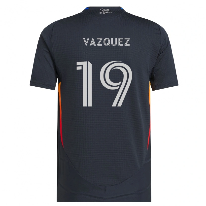 Danxen Mujer Camiseta David Vazquez #19 Gris Oscuro Rojo 1ª Equipación 2026/27 La Camisa