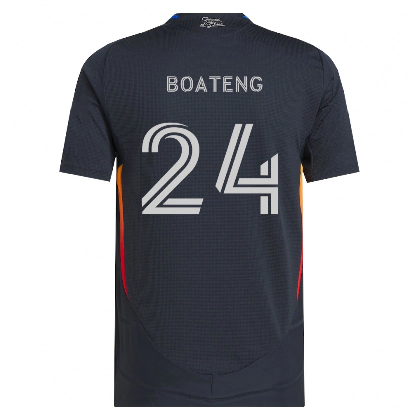 Danxen Mujer Camiseta Emmanuel Boateng #24 Gris Oscuro Rojo 1ª Equipación 2026/27 La Camisa