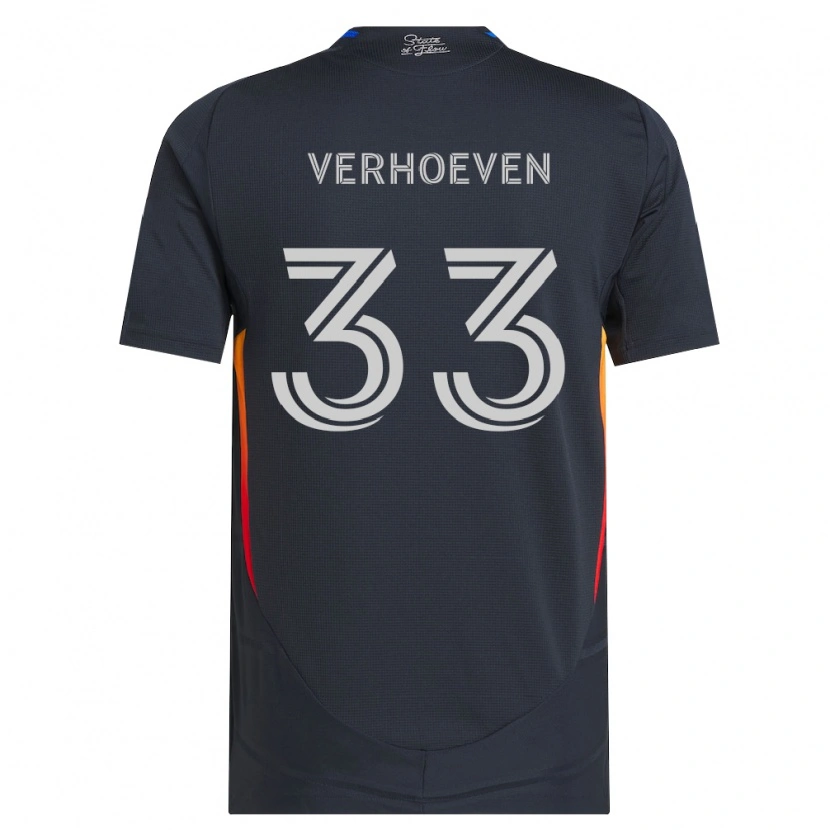 Danxen Mujer Camiseta Oscar Verhoeven #33 Gris Oscuro Rojo 1ª Equipación 2026/27 La Camisa
