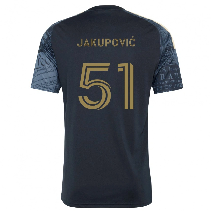 Danxen Mujer Camiseta Malik Jakupović #51 Azul Marino Marrón 1ª Equipación 2026/27 La Camisa