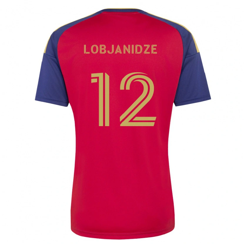 Danxen Mujer Camiseta Saba Lobjanidze #12 Azul Real Marrón Rojo 1ª Equipación 2026/27 La Camisa