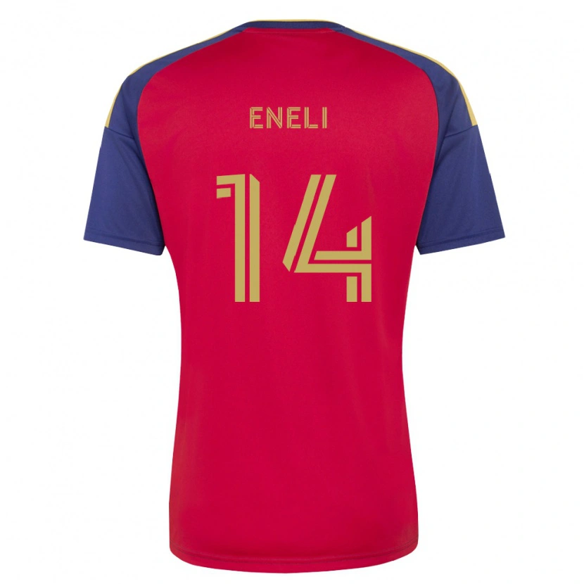 Danxen Mujer Camiseta Emeka Eneli #14 Azul Real Marrón Rojo 1ª Equipación 2026/27 La Camisa