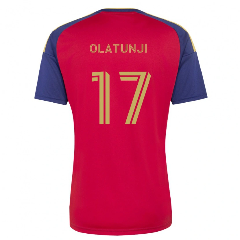 Danxen Mujer Camiseta Victor Olatunji #17 Azul Real Marrón Rojo 1ª Equipación 2026/27 La Camisa