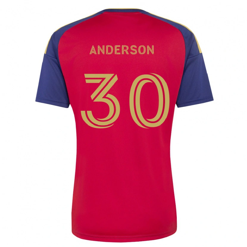 Danxen Mujer Camiseta Owen Anderson #30 Azul Real Marrón Rojo 1ª Equipación 2026/27 La Camisa
