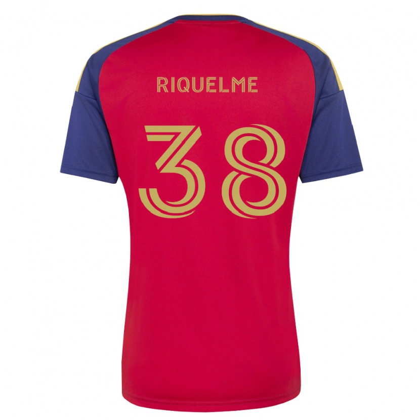 Danxen Mujer Camiseta Antonio Riquelme #38 Azul Real Marrón Rojo 1ª Equipación 2026/27 La Camisa