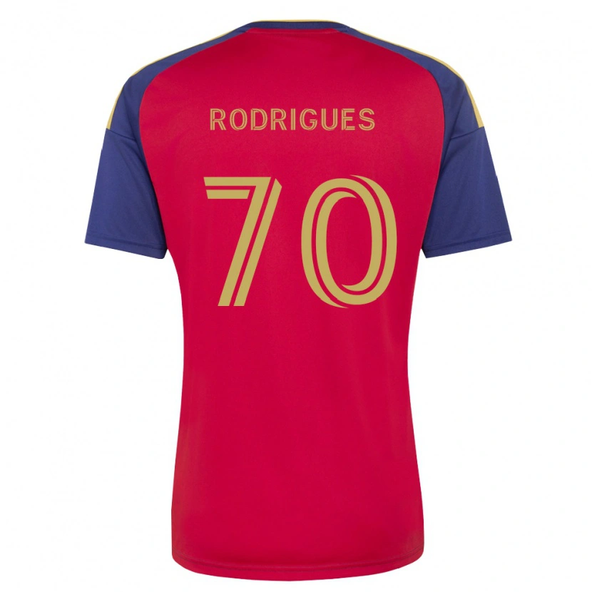 Danxen Mujer Camiseta Lineker Rodrigues #70 Azul Real Marrón Rojo 1ª Equipación 2026/27 La Camisa