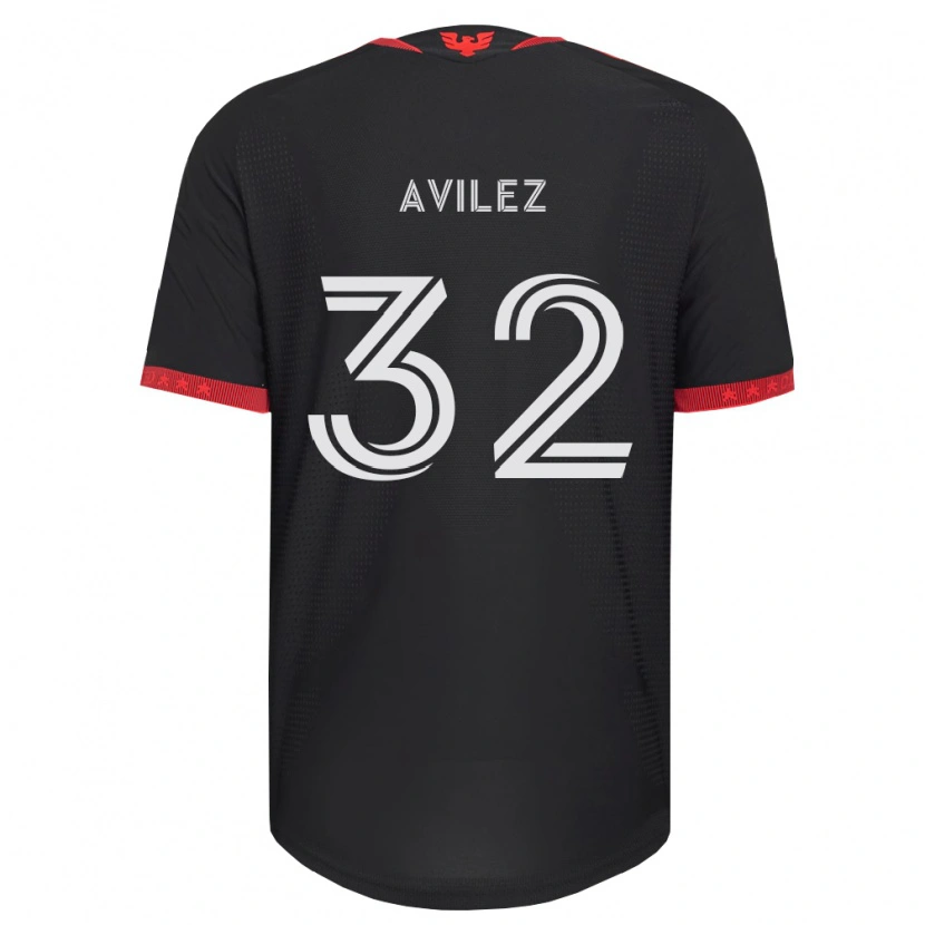 Danxen Mujer Camiseta Oscar Avilez #32 Negro Blanco Rojo 1ª Equipación 2026/27 La Camisa