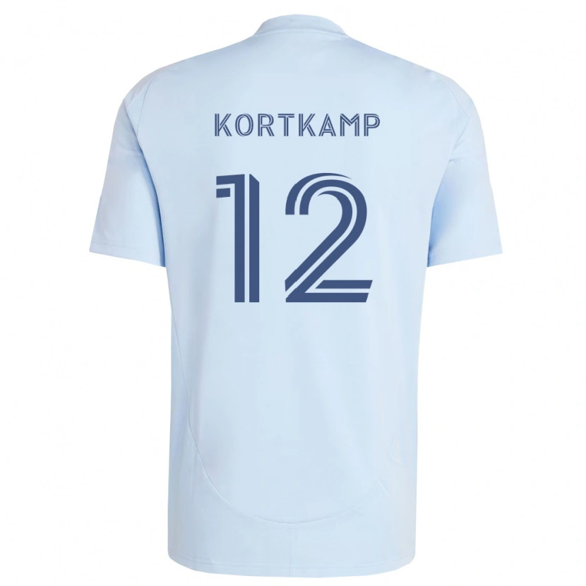 Danxen Mujer Camiseta Jack Kortkamp #12 Azul Claro Gris Claro 1ª Equipación 2026/27 La Camisa