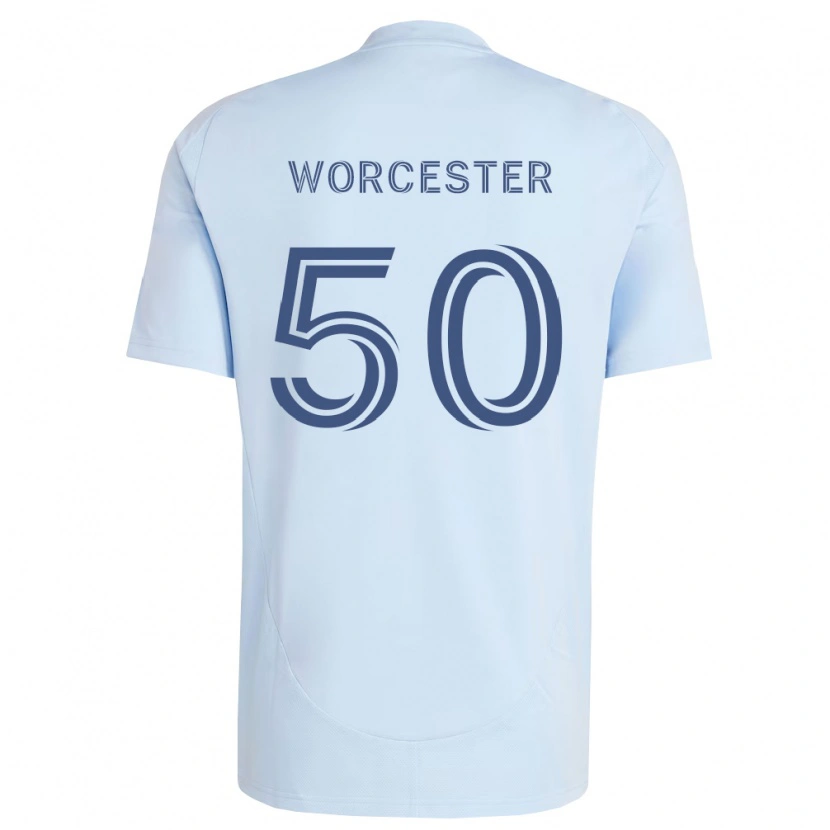 Danxen Mujer Camiseta Sam Worcester #50 Azul Claro Gris Claro 1ª Equipación 2026/27 La Camisa