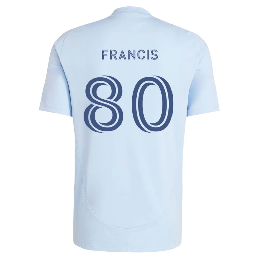 Danxen Mujer Camiseta Makhi Francis #80 Azul Claro Gris Claro 1ª Equipación 2026/27 La Camisa
