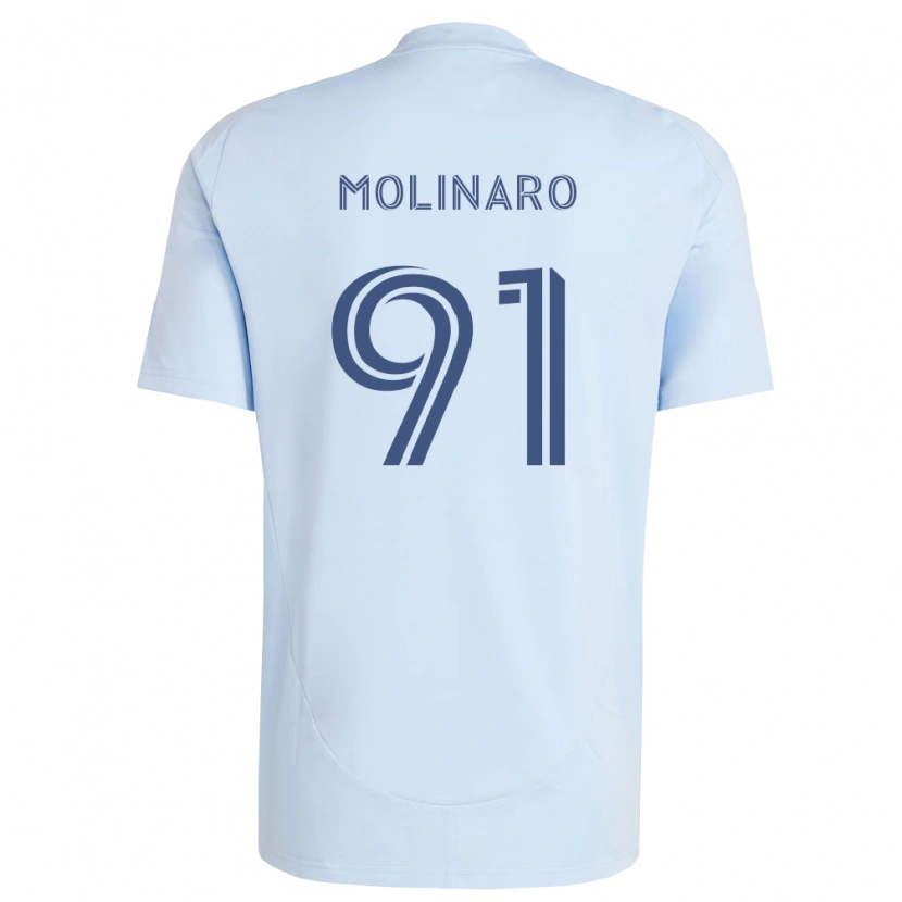 Danxen Mujer Camiseta Jacob Molinaro #91 Azul Claro Gris Claro 1ª Equipación 2026/27 La Camisa
