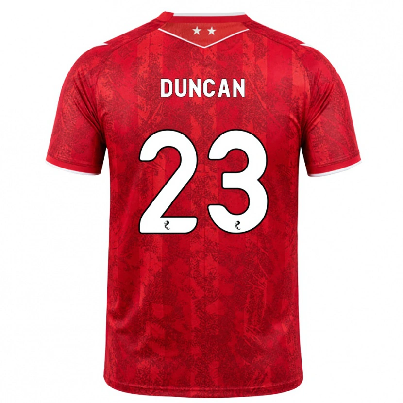 Danxen Mujer Camiseta Ryan Duncan #23 Rojo Blanco 1ª Equipación 2026/27 La Camisa
