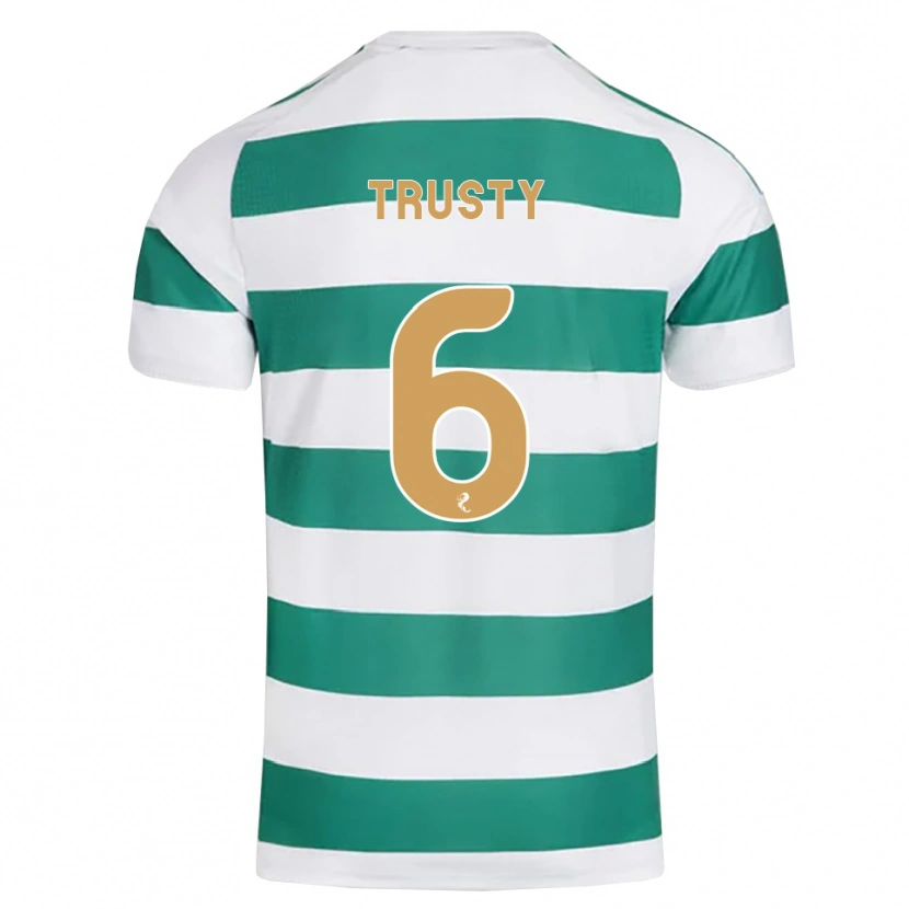Danxen Mujer Camiseta Auston Trusty #6 Cian Oscuro Blanco 1ª Equipación 2026/27 La Camisa