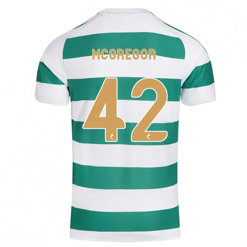 Danxen Mujer Camiseta Callum Mcgregor #42 Cian Oscuro Blanco 1ª Equipación 2026/27 La Camisa