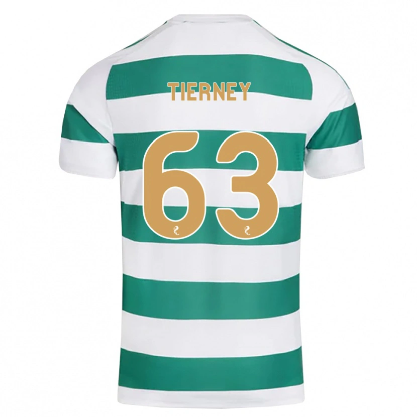 Danxen Mujer Camiseta Kieran Tierney #63 Cian Oscuro Blanco 1ª Equipación 2026/27 La Camisa