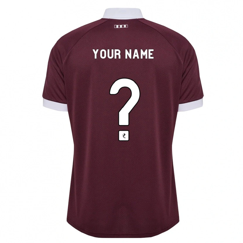 Danxen Mujer Camiseta Su Nombre #0 Blanco Borgoña 1ª Equipación 2026/27 La Camisa