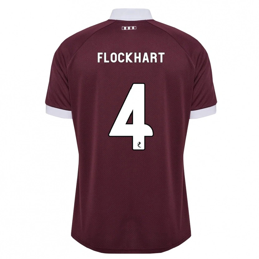 Danxen Mujer Camiseta Robbie Flockhart #4 Blanco Borgoña 1ª Equipación 2026/27 La Camisa