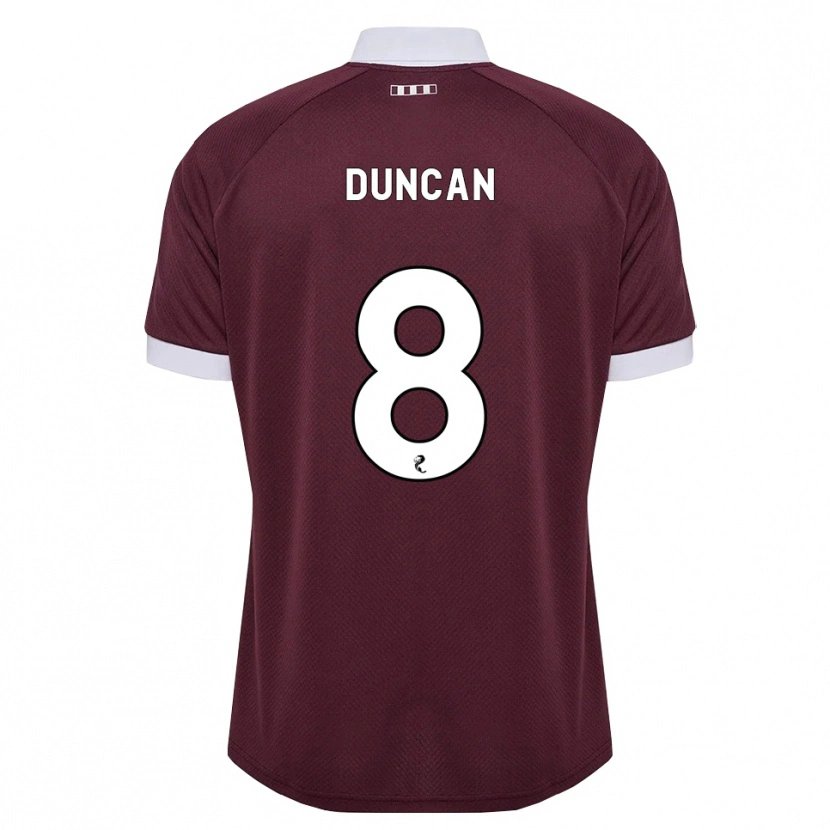 Danxen Mujer Camiseta Ryan Duncan #8 Blanco Borgoña 1ª Equipación 2026/27 La Camisa