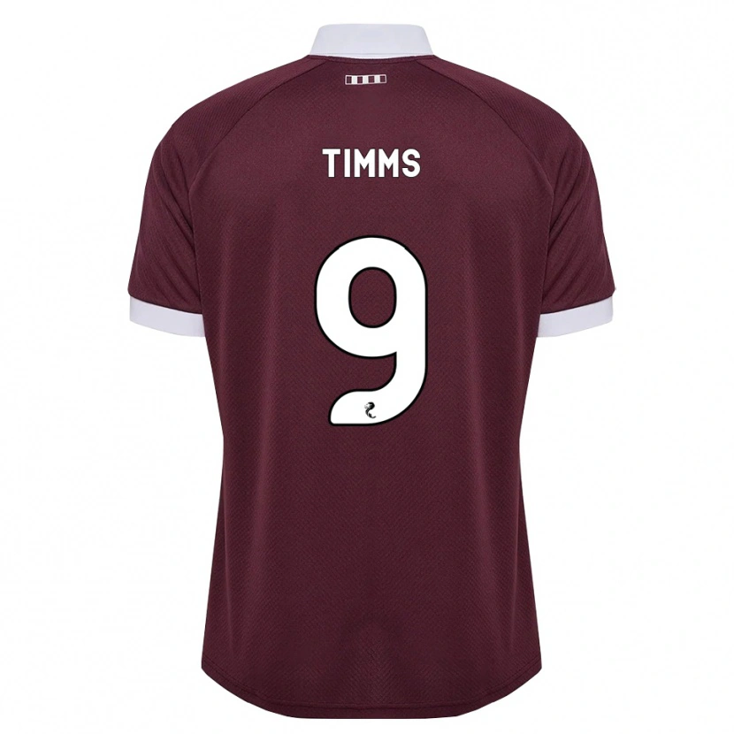 Danxen Mujer Camiseta Georgia Timms #9 Blanco Borgoña 1ª Equipación 2026/27 La Camisa
