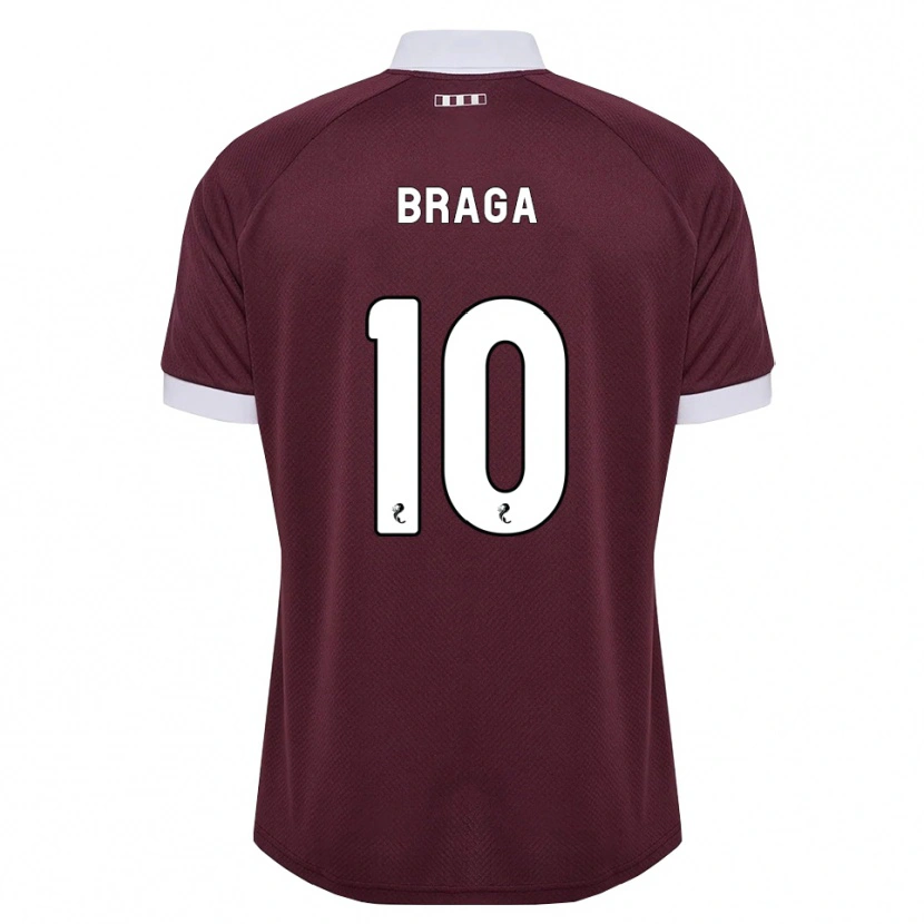 Danxen Mujer Camiseta Cláudio Braga #10 Blanco Borgoña 1ª Equipación 2026/27 La Camisa