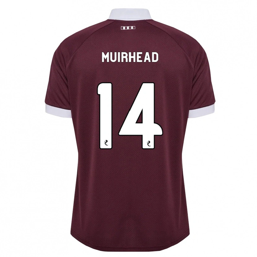Danxen Mujer Camiseta Owen Muirhead #14 Blanco Borgoña 1ª Equipación 2026/27 La Camisa