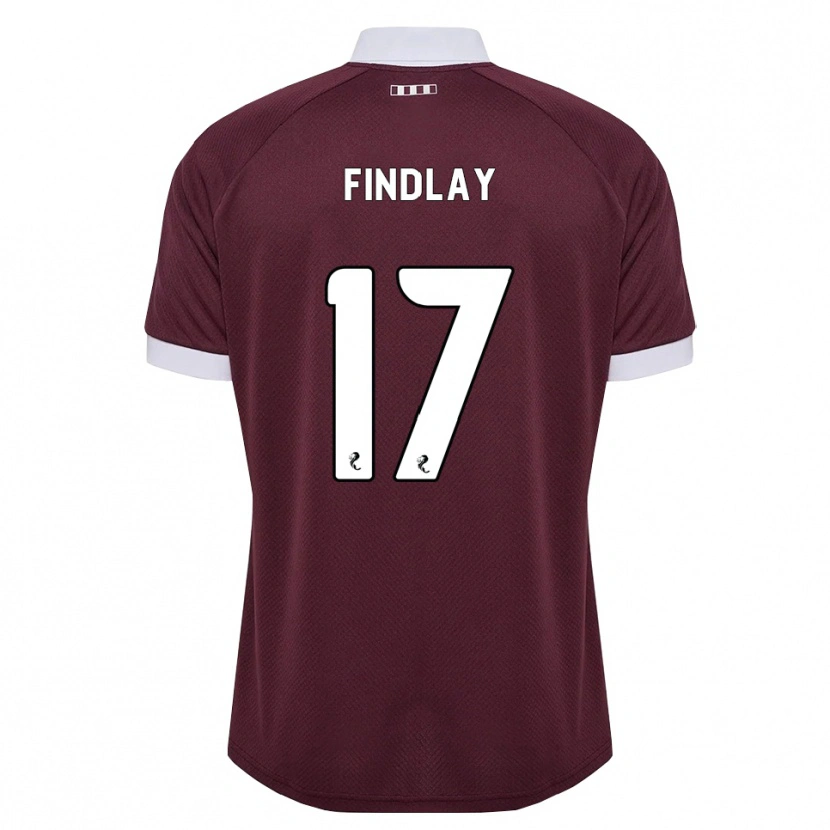 Danxen Mujer Camiseta Stuart Findlay #17 Blanco Borgoña 1ª Equipación 2026/27 La Camisa
